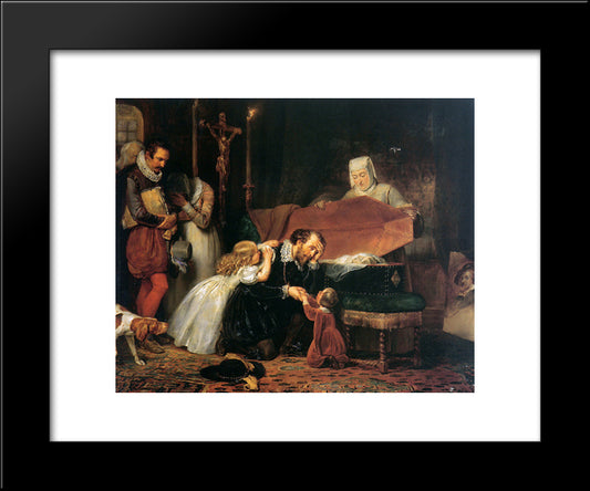 Rubens Mourning His Wife 20x24 Black Modern Wood Framed Art Print Poster by van Dyck, Anthony