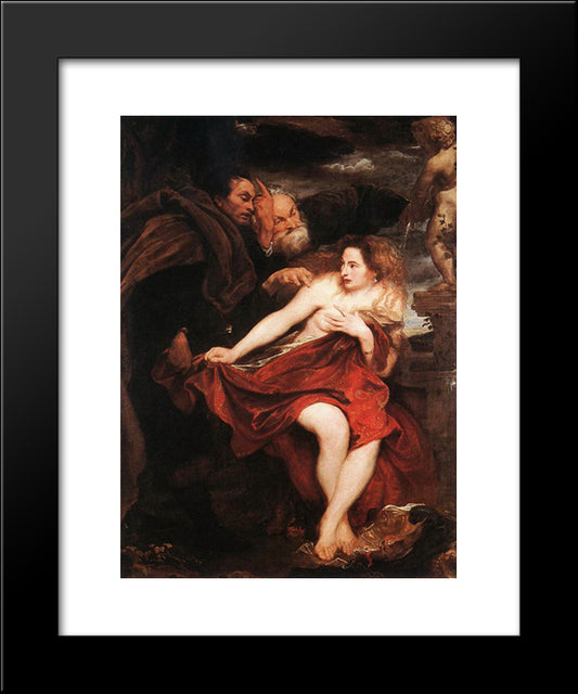 Susanna And The Elders 20x24 Black Modern Wood Framed Art Print Poster by van Dyck, Anthony