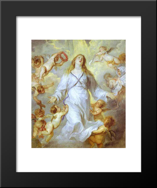 The Assumption Of The Virgin 20x24 Black Modern Wood Framed Art Print Poster by van Dyck, Anthony