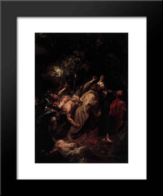 The Capture Of Christ 20x24 Black Modern Wood Framed Art Print Poster by van Dyck, Anthony