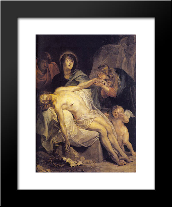 The Lamentation 20x24 Black Modern Wood Framed Art Print Poster by van Dyck, Anthony