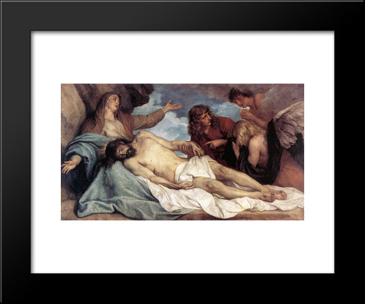 The Lamentation Of Christ 20x24 Black Modern Wood Framed Art Print Poster by van Dyck, Anthony