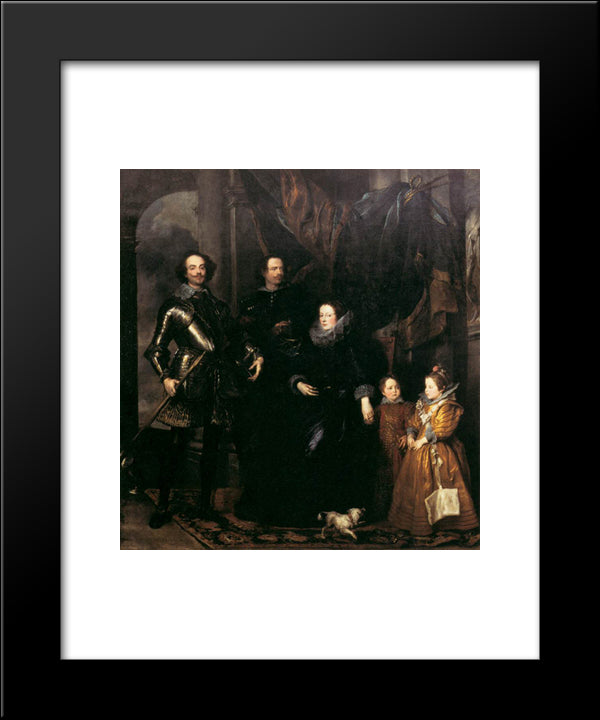 The Lomellini Family 20x24 Black Modern Wood Framed Art Print Poster by van Dyck, Anthony