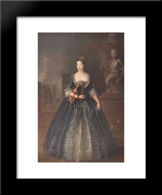 Anna Karolina Orzelska 20x24 Black Modern Wood Framed Art Print Poster by Pesne, Antoine