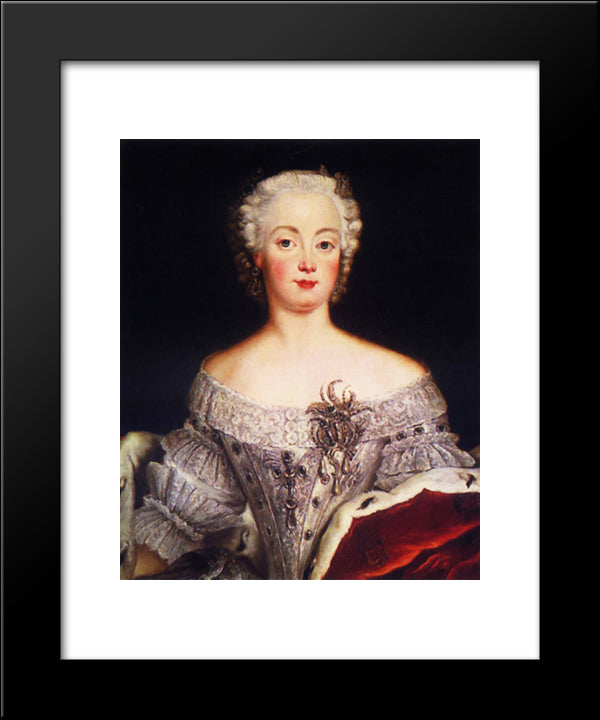 Elisabeth Christine 20x24 Black Modern Wood Framed Art Print Poster by Pesne, Antoine