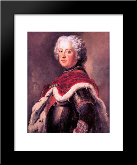 Frederick The Great As Crown Prince 20x24 Black Modern Wood Framed Art Print Poster by Pesne, Antoine