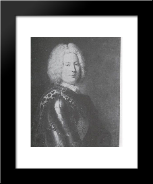 Heinrich Von Podewils, Prussian Statesman 20x24 Black Modern Wood Framed Art Print Poster by Pesne, Antoine
