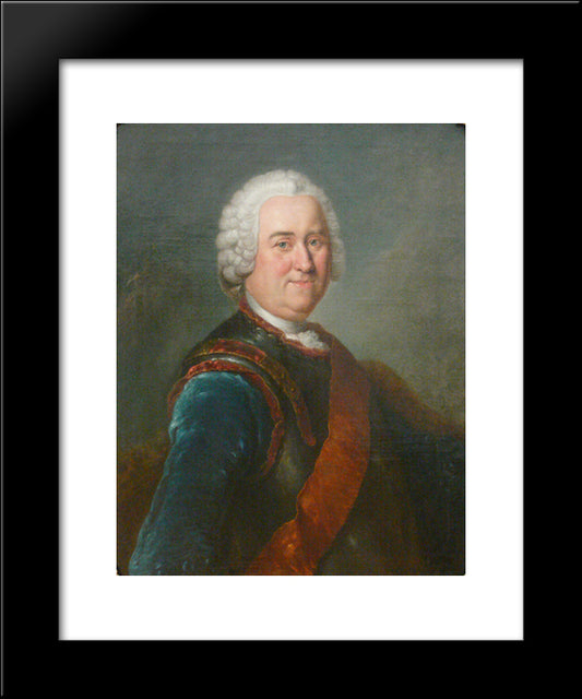 Jakob Von Keith 20x24 Black Modern Wood Framed Art Print Poster by Pesne, Antoine