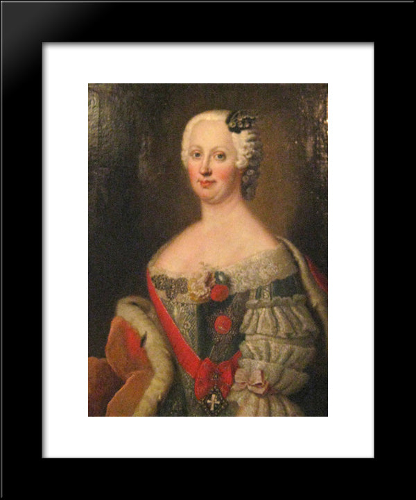 Joanna Elisabeth Of Holstein-Gottorp 20x24 Black Modern Wood Framed Art Print Poster by Pesne, Antoine