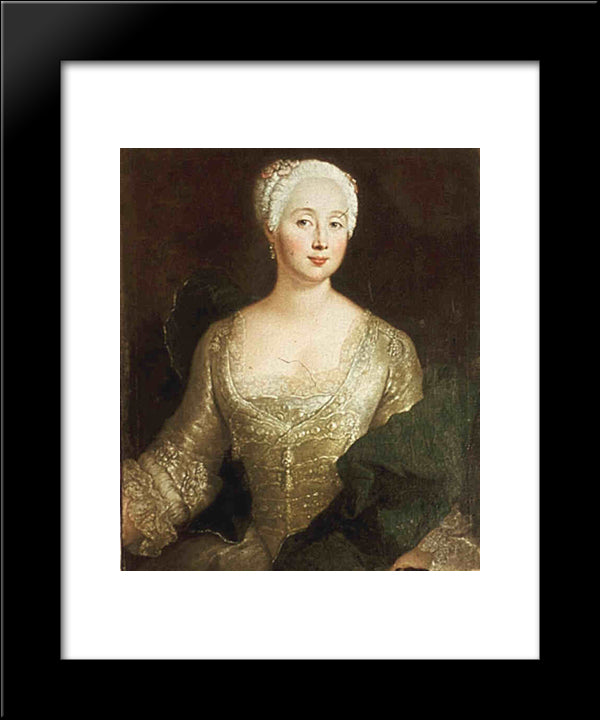 Louise Eleonore Von Wreech 20x24 Black Modern Wood Framed Art Print Poster by Pesne, Antoine