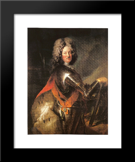 Philipp Wilhelm Of Brandenburg Schwedt 20x24 Black Modern Wood Framed Art Print Poster by Pesne, Antoine