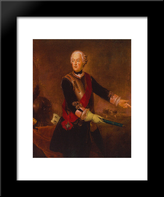 Prince Augustus William Of Prussia 20x24 Black Modern Wood Framed Art Print Poster by Pesne, Antoine