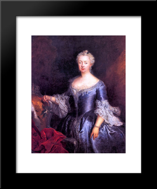 Queen Elisabeth Christine 20x24 Black Modern Wood Framed Art Print Poster by Pesne, Antoine