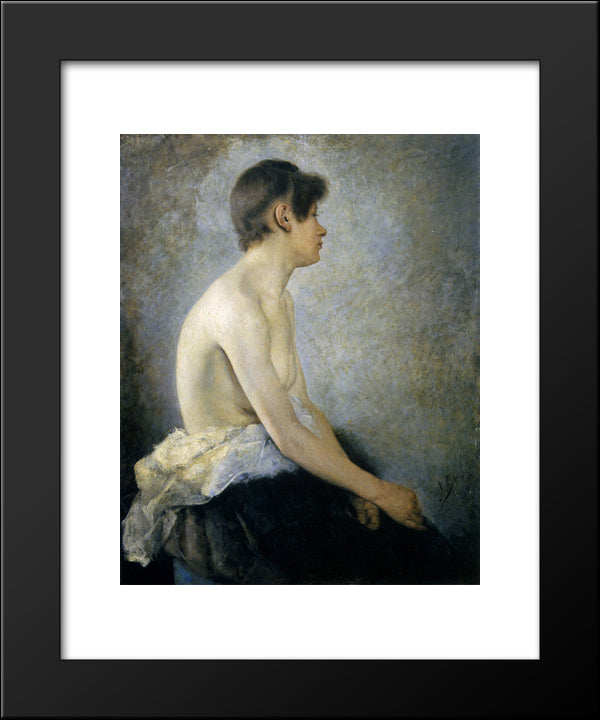 Half Nude 20x24 Black Modern Wood Framed Art Print Poster by Azbe, Anton