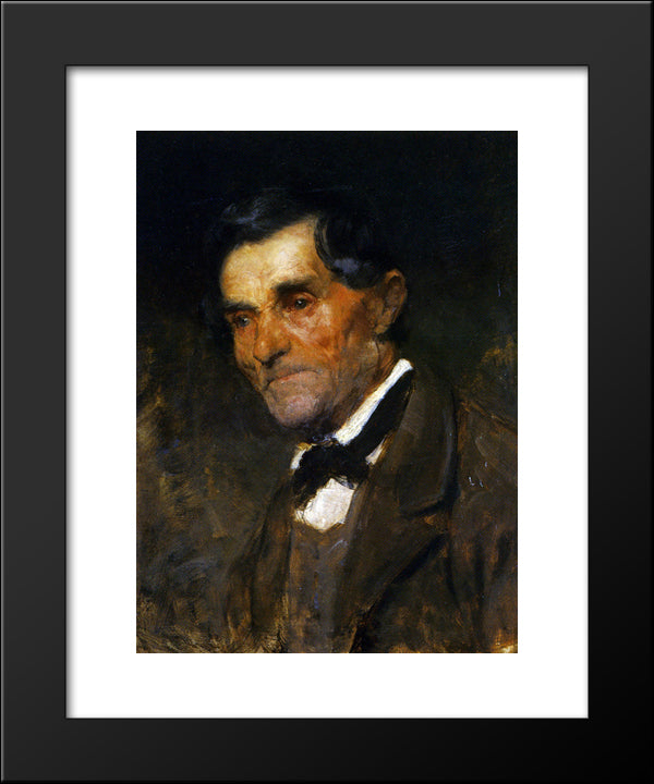 Portrait Of A Man In A Bow Tie 20x24 Black Modern Wood Framed Art Print Poster by Azbe, Anton