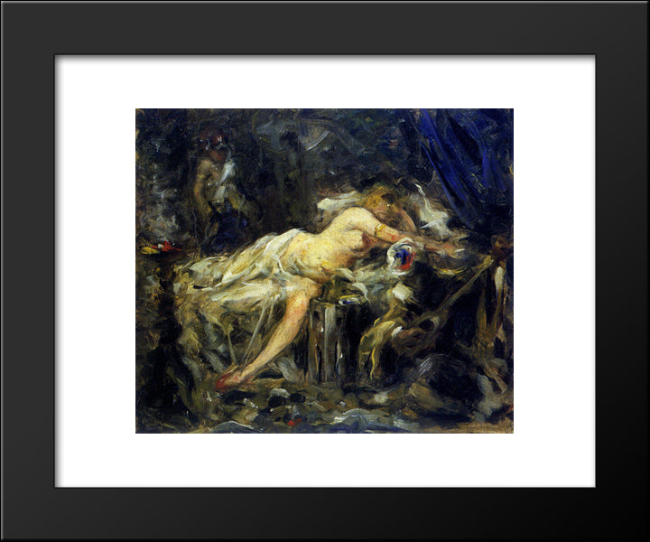 The Harem (Sketch) 20x24 Black Modern Wood Framed Art Print Poster by Azbe, Anton