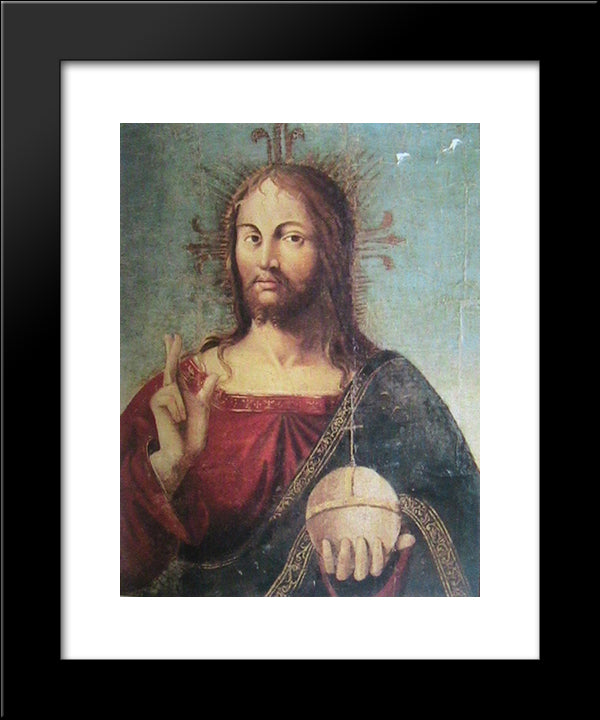Christ 20x24 Black Modern Wood Framed Art Print Poster by Messina, Antonello da
