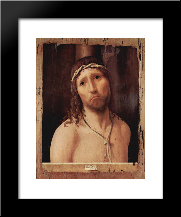 Ecce Homo 20x24 Black Modern Wood Framed Art Print Poster by Messina, Antonello da