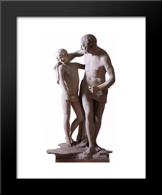 Daedalus And Icarus 20x24 Black Modern Wood Framed Art Print Poster by Canova, Antonio