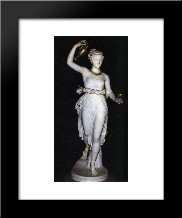 Hebe 20x24 Black Modern Wood Framed Art Print Poster by Canova, Antonio