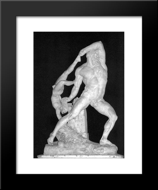 Hercules And Lichas 20x24 Black Modern Wood Framed Art Print Poster by Canova, Antonio