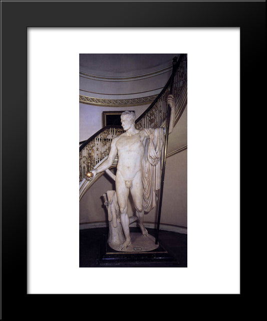 Napoleon As Mars The Peacemaker 20x24 Black Modern Wood Framed Art Print Poster by Canova, Antonio