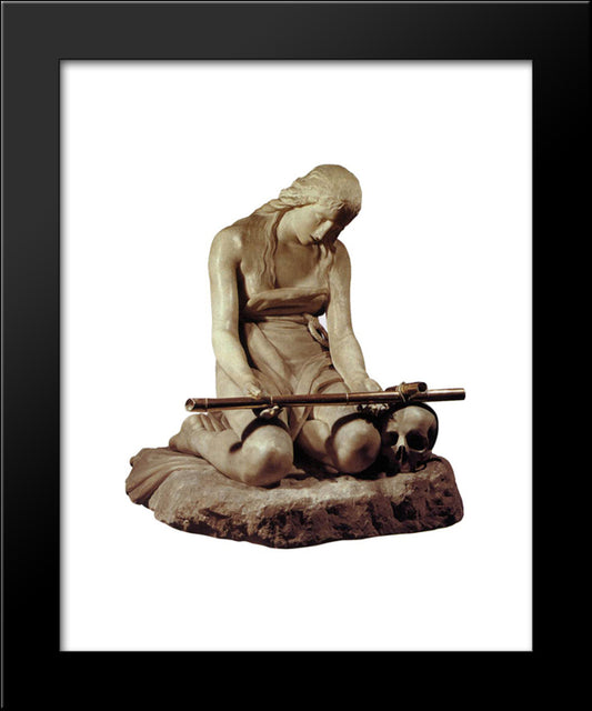 The Penitent Magdalene 20x24 Black Modern Wood Framed Art Print Poster by Canova, Antonio