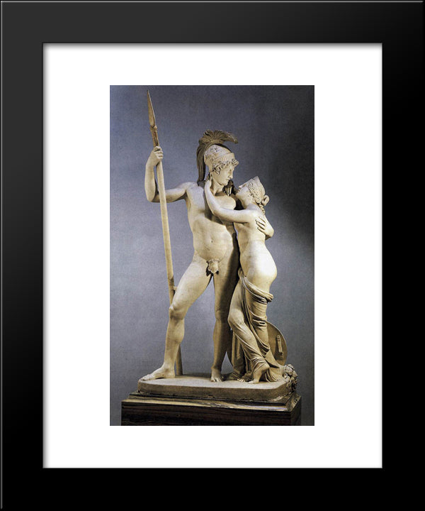 Venus And Mars 20x24 Black Modern Wood Framed Art Print Poster by Canova, Antonio