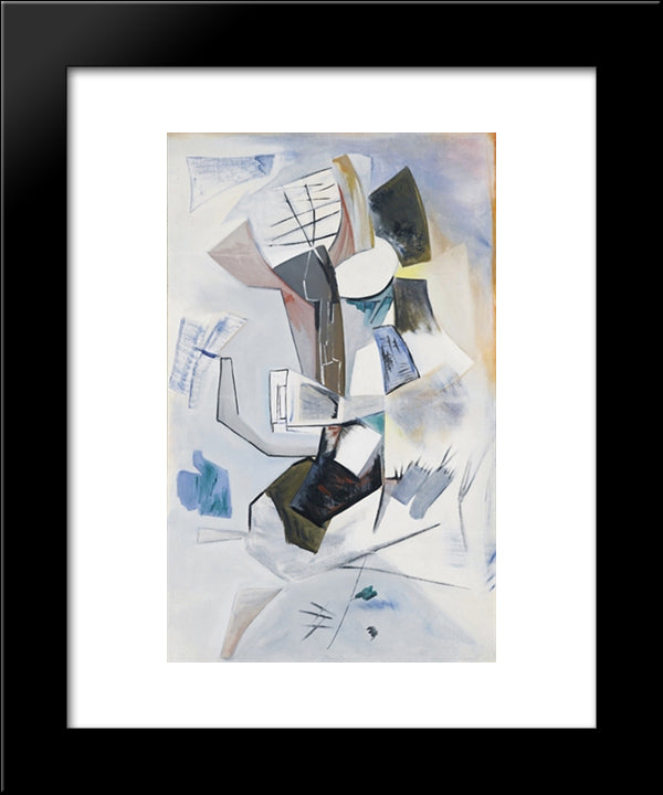 Mondo E Uomo 20x24 Black Modern Wood Framed Art Print Poster by Sanfilippo, Antonio