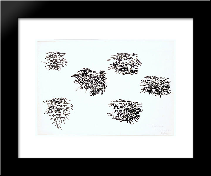 Untitled 20x24 Black Modern Wood Framed Art Print Poster by Sanfilippo, Antonio