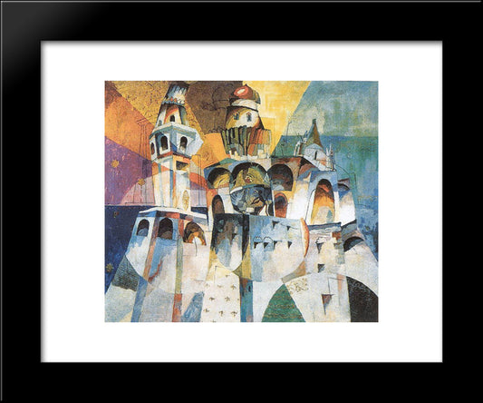 Bells. Ivan The Great Bell 20x24 Black Modern Wood Framed Art Print Poster by Lentulov, Aristarkh