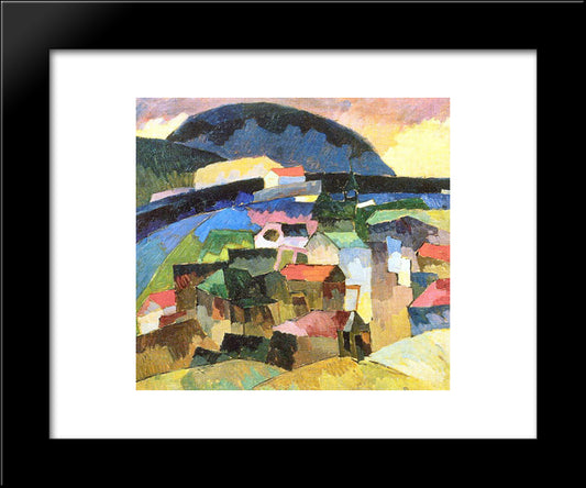 Gursuf 20x24 Black Modern Wood Framed Art Print Poster by Lentulov, Aristarkh