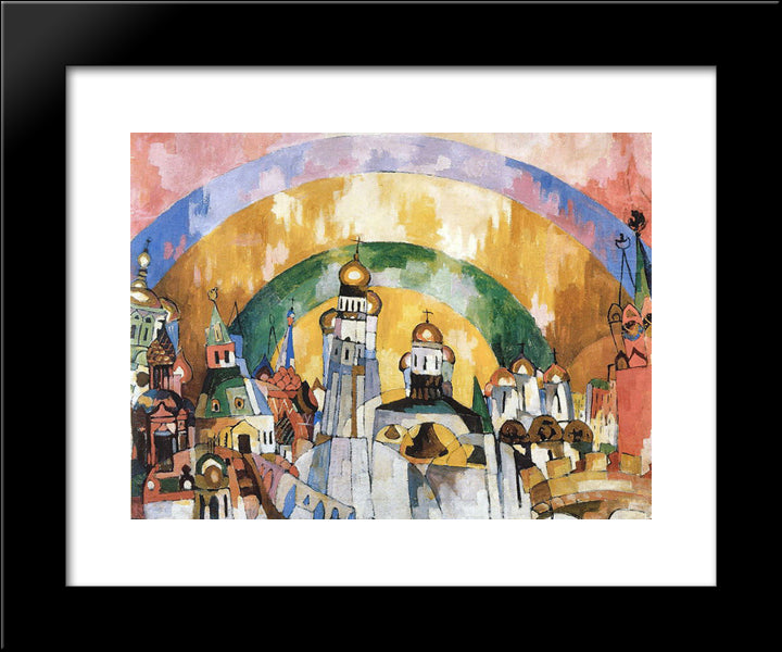 Nebozvon (Skybell) 20x24 Black Modern Wood Framed Art Print Poster by Lentulov, Aristarkh