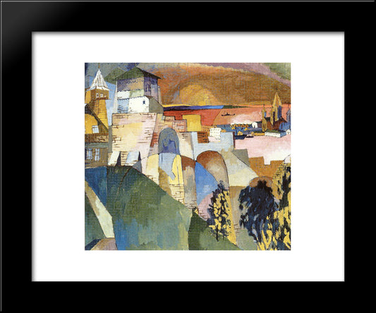 Nizhny Novgorod 20x24 Black Modern Wood Framed Art Print Poster by Lentulov, Aristarkh