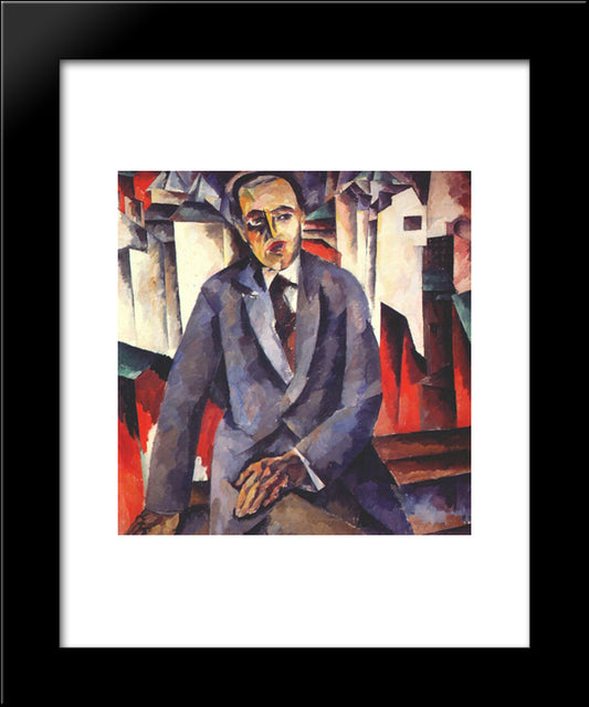 Portrait Of The Regisseur Alexander Tairov 20x24 Black Modern Wood Framed Art Print Poster by Lentulov, Aristarkh