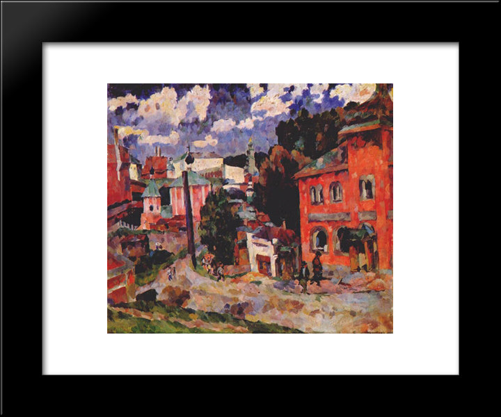 Sergiev Posad 20x24 Black Modern Wood Framed Art Print Poster by Lentulov, Aristarkh