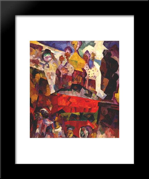 Tverskoi Boulevard 20x24 Black Modern Wood Framed Art Print Poster by Lentulov, Aristarkh