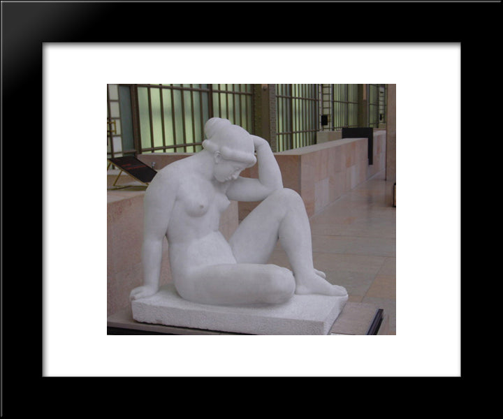 La Mediterranee 20x24 Black Modern Wood Framed Art Print Poster by Maillol, Aristide