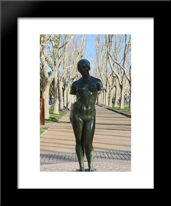 L'Ete Sans Bras 20x24 Black Modern Wood Framed Art Print Poster by Maillol, Aristide