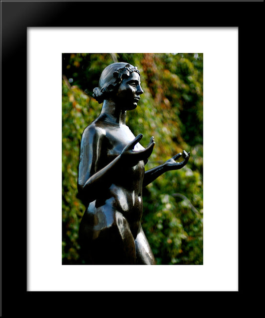 Nymph (Central Figure For The Three Nymphs) 20x24 Black Modern Wood Framed Art Print Poster by Maillol, Aristide
