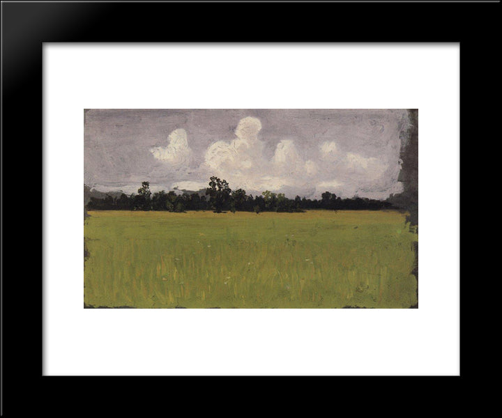 Autumn. Steppe 20x24 Black Modern Wood Framed Art Print Poster by Kuindzhi, Arkhip