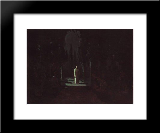 Christ In The Garden Of Gethsemane 20x24 Black Modern Wood Framed Art Print Poster by Kuindzhi, Arkhip