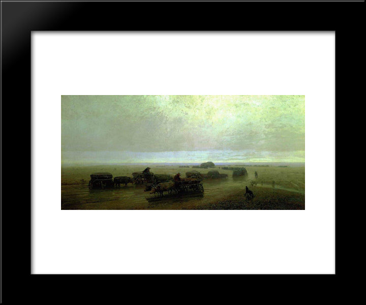 Chumaks Path In Mariupol 20x24 Black Modern Wood Framed Art Print Poster by Kuindzhi, Arkhip