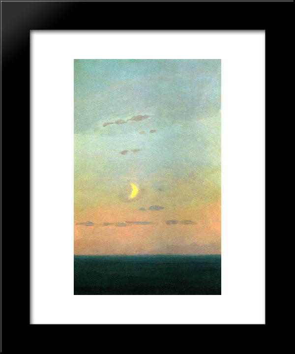 Crescent Moon At Sunset 20x24 Black Modern Wood Framed Art Print Poster by Kuindzhi, Arkhip