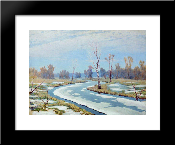 Early Spring 20x24 Black Modern Wood Framed Art Print Poster by Kuindzhi, Arkhip