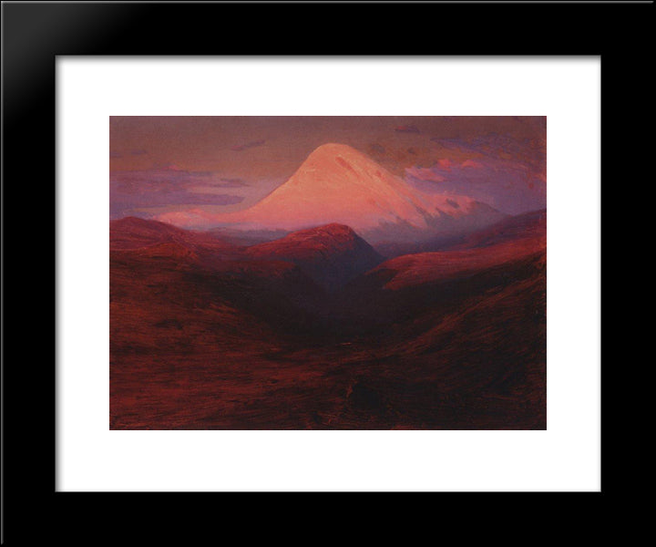 Elbrus In The Evening 20x24 Black Modern Wood Framed Art Print Poster by Kuindzhi, Arkhip