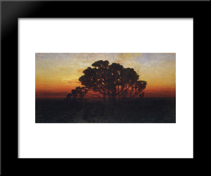 Evening 20x24 Black Modern Wood Framed Art Print Poster by Kuindzhi, Arkhip