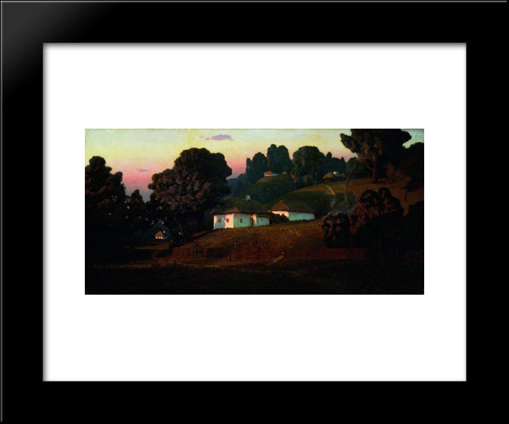 Evening In Ukraine 20x24 Black Modern Wood Framed Art Print Poster by Kuindzhi, Arkhip