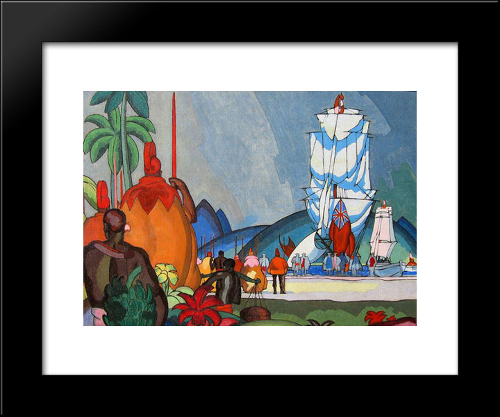 Greeting By Chiefs 20x24 Black Modern Wood Framed Art Print Poster by Manookian, Arman