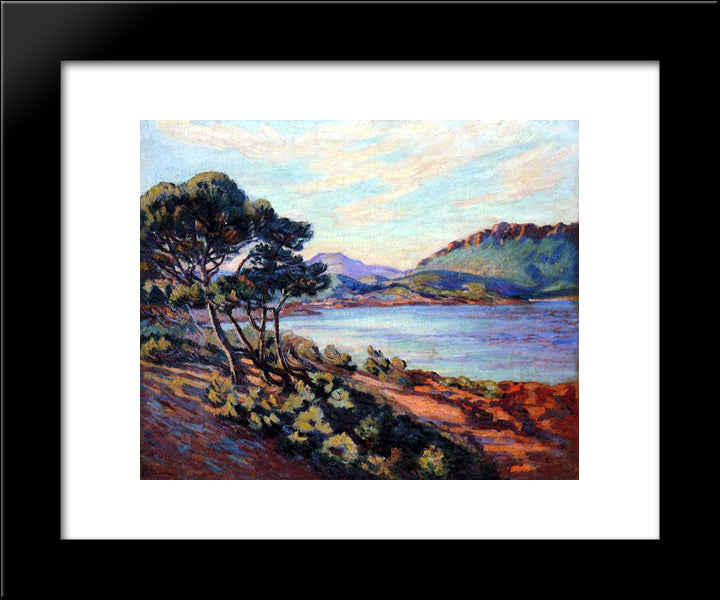 Agay Bay 20x24 Black Modern Wood Framed Art Print Poster by Guillaumin, Armand